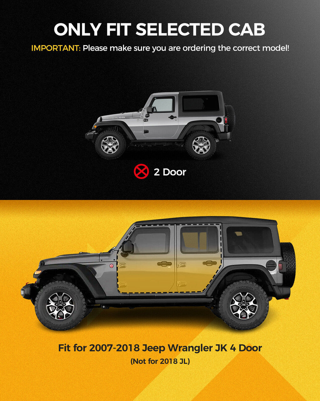 NB Running Boards Steps for 2018-2020 Jeep Wrangler JL 4 Door Exterior Part