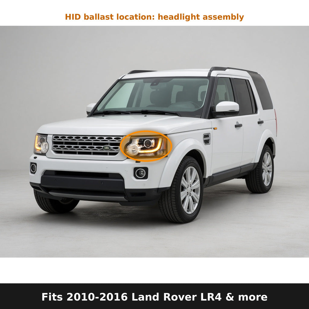 Fits 2010-2016 Land Rover LR4 and more, HID ballast location in headlight