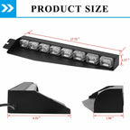 Amber/White 17" 48 LED Emergency Strobe Visor Light Bars - GENSSI Lighting