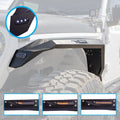Front Fender Flares with LED Lights for 2018 - 2023 Jeep Wrangler JL JLU Steel Powder Coated - GENSSI Exterior Part