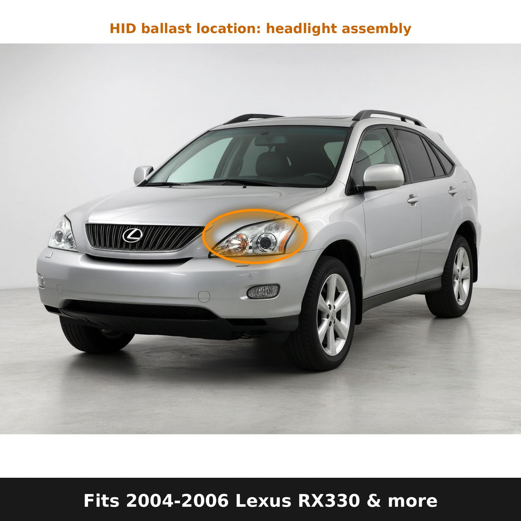 Fits 2004-2006 Lexus RX330 and more, HID ballast location in headlight