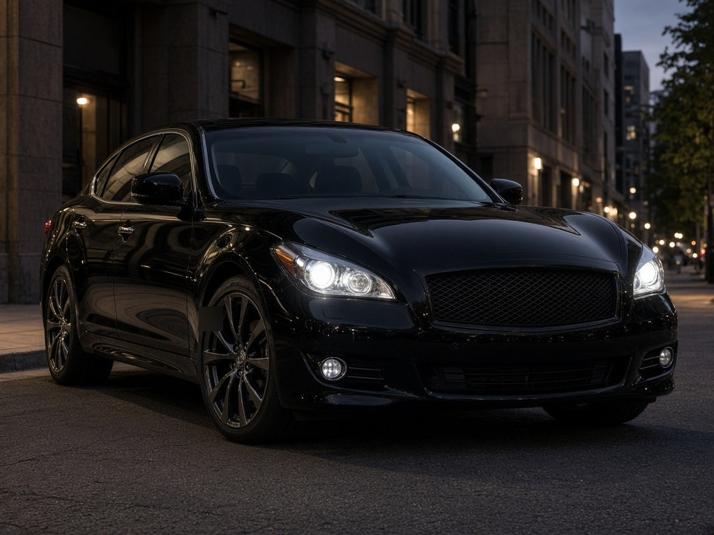 2011-2014 Infiniti M37/M56/Q70 with chrome HID headlights installed