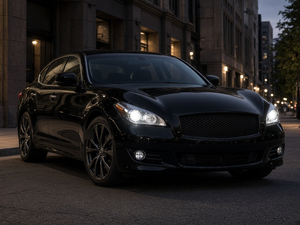 2011-2014 Infiniti M37/M56/Q70 with chrome HID headlights installed