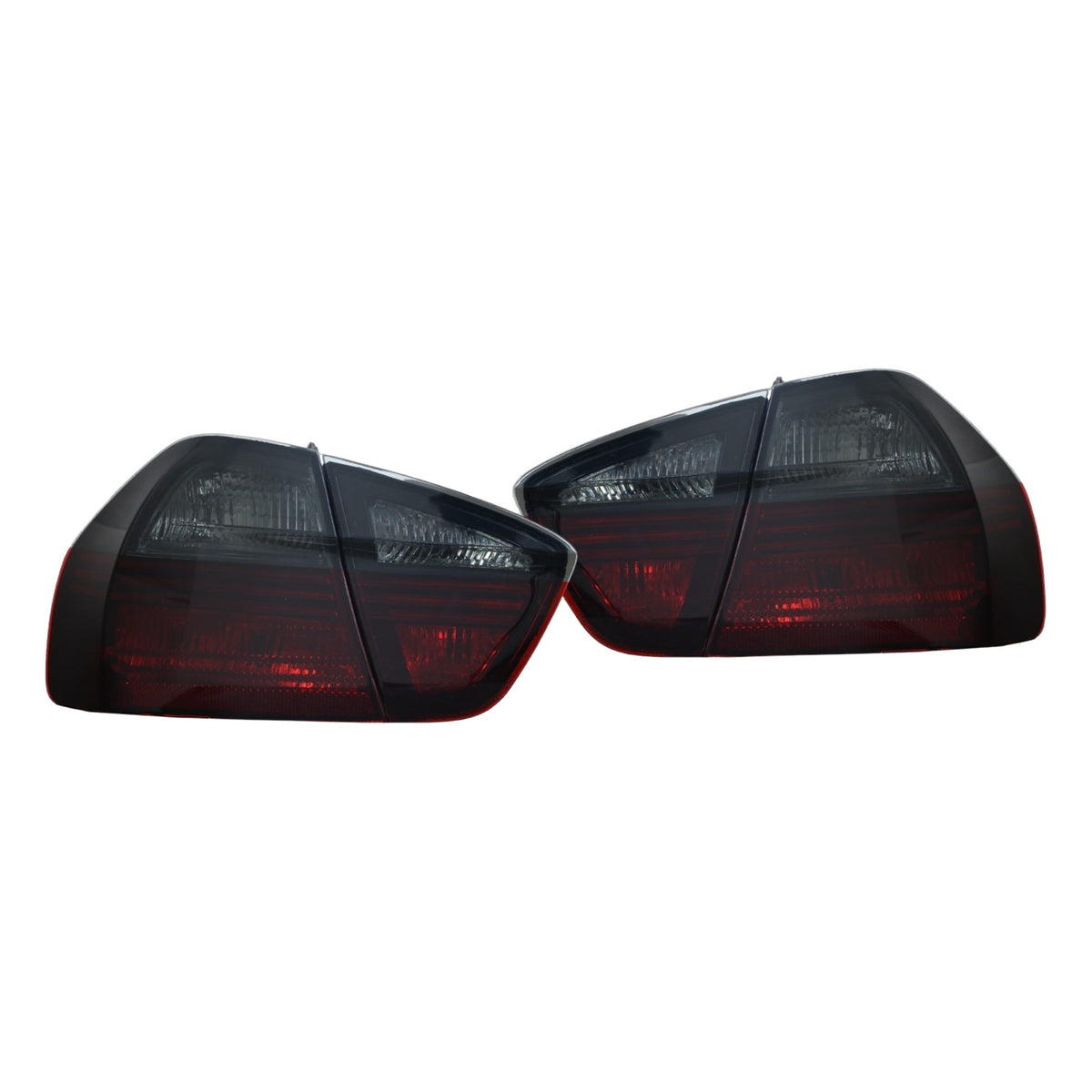 Euro Red Smoke Tail Lights Pair for BMW 3 Series E90 Sedan (2006-2008)