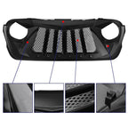 Matte Black Vader Grille for Jeep Wrangler JL JT 2018 - 2023 - GENSSI Grille