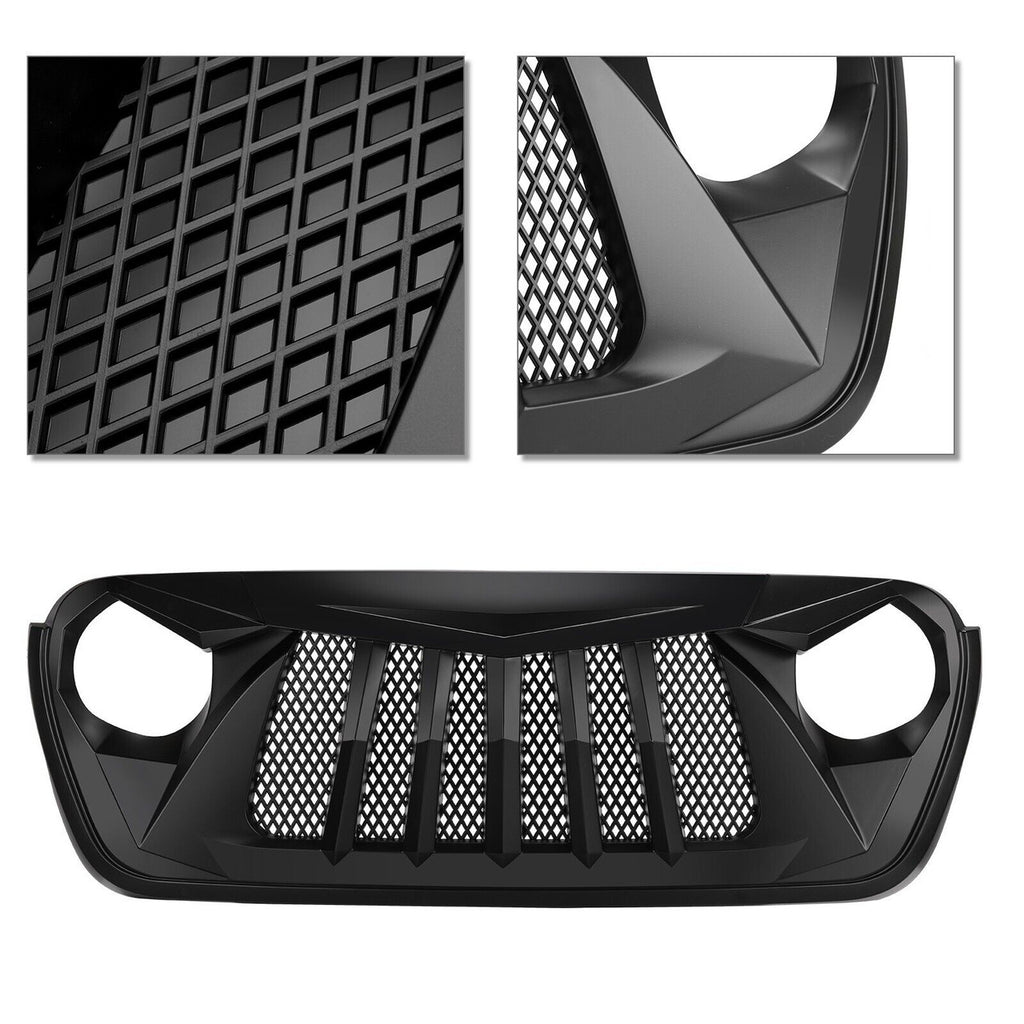 Matte Black Vader Grille for Jeep Wrangler JL JT 2018-2023 Grille