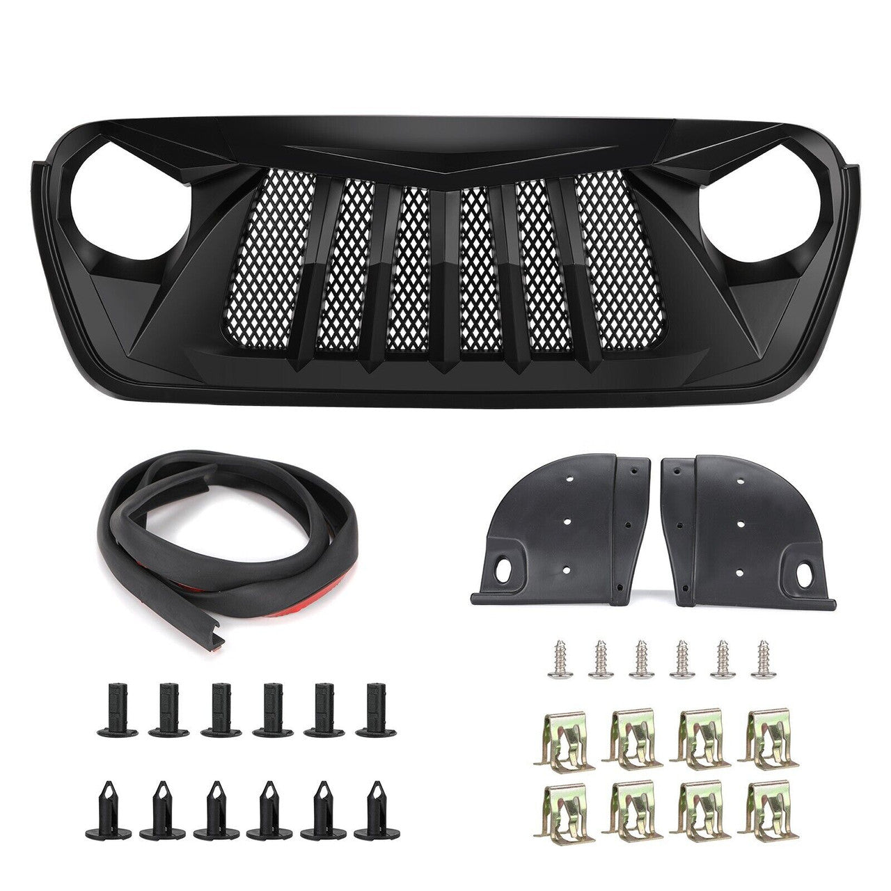 Matte Black Vader Grille for Jeep Wrangler JL JT 2018-2023 Grille