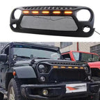 AGGRESSOR MESH Grille with LED Lights for Jeep Wrangler JK JKU 2007 - 2018 - GENSSI Grille
