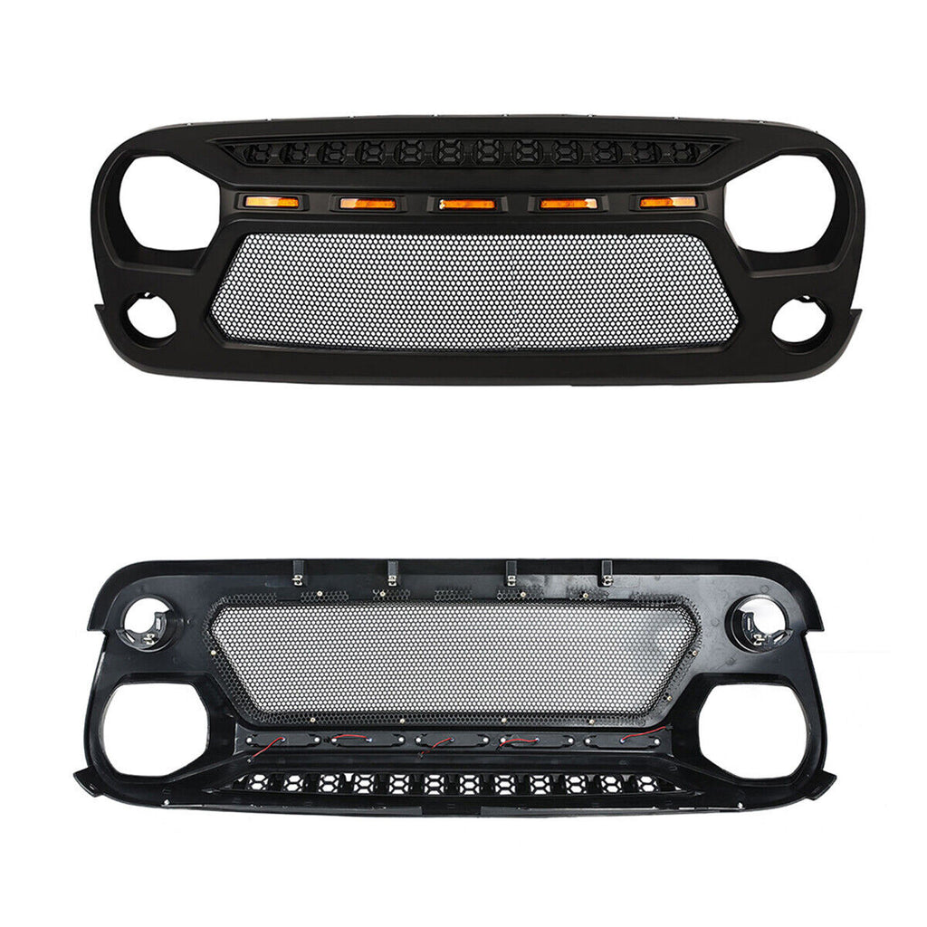 AGGRESSOR MESH Grille with LED Lights for Jeep Wrangler JK JKU 2007-2018 Grille