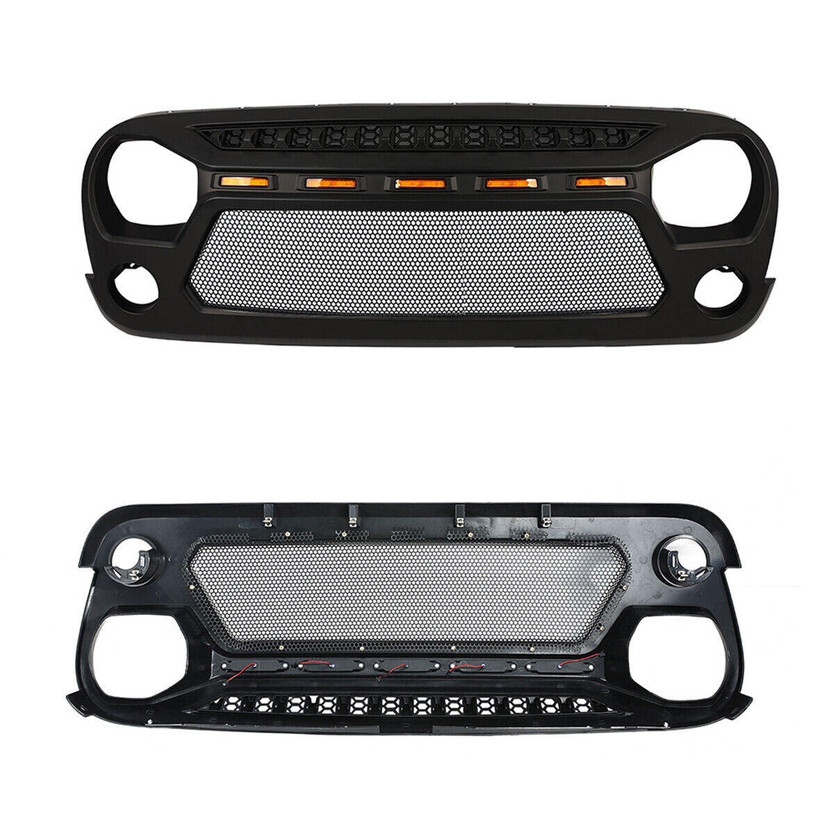 AGGRESSOR MESH Grille with LED Lights for Jeep Wrangler JK JKU 2007-2018 Grille
