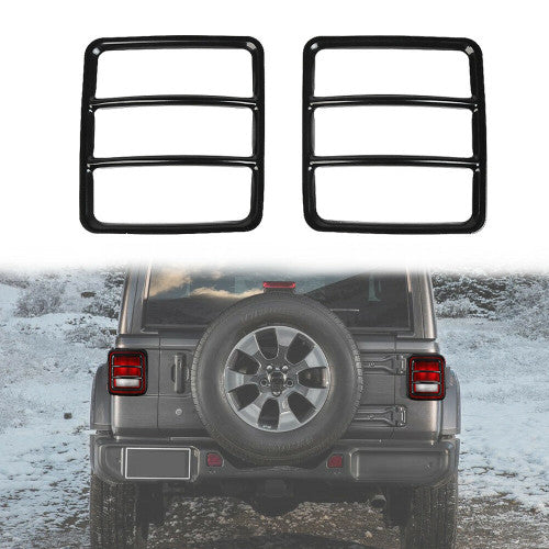 Metal Rear Tail Light Lamp Protector Trim Cover For Jeep Wrangler JL (2018-2023) Default Title Exterior Part