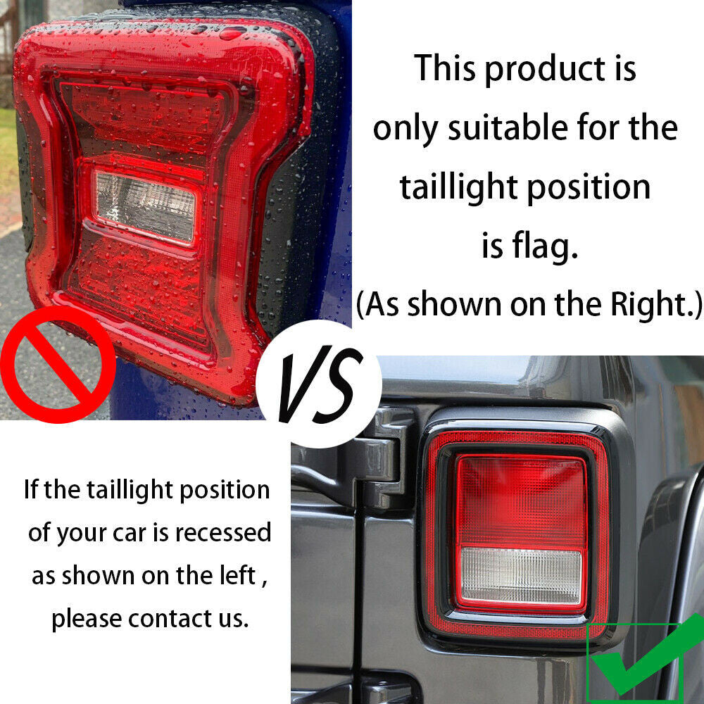 Metal Rear Tail Light Lamp Protector Trim Cover For Jeep Wrangler JL (2018-2023) Exterior Part