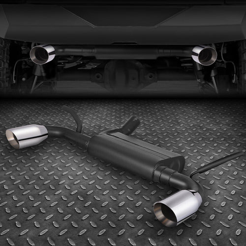 4" OD Round Muffler Tip Axle Back Exhaust System for Jeep Wrangler JK (2012 - 2018) 3.6L Engine - GENSSI Performance