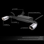 4" OD Round Muffler Tip Axle Back Exhaust System for Jeep Wrangler JK (2012 - 2018) 3.6L Engine - GENSSI Performance