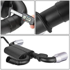 4" OD Round Muffler Tip Axle Back Exhaust System for Jeep Wrangler JK (2012 - 2018) 3.6L Engine - GENSSI Performance