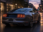 Ford Mustang (2013-2014) with black sequential LED tail lights installed