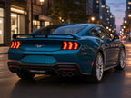 Ford Mustang (2024) with clear/black LED tail lights installed