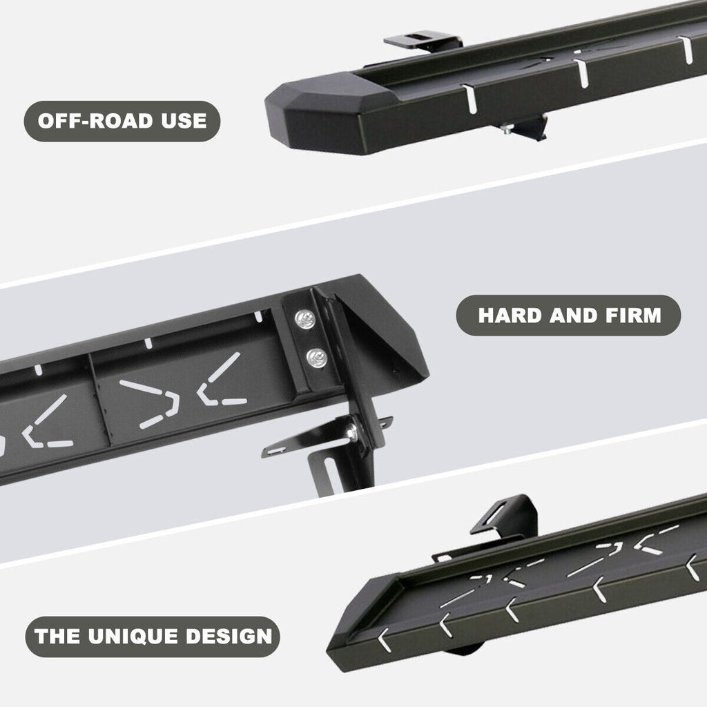 Running Boards for 2018-2023 Jeep Wrangler JL 4 Door Side Steps Steel NB-BX Exterior Part