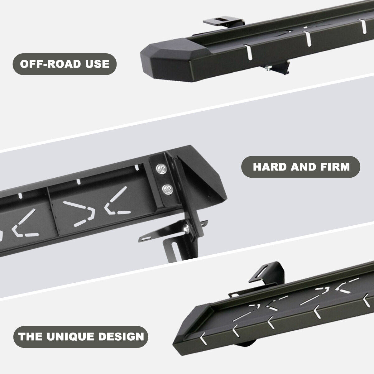 Running Boards for 2018-2023 Jeep Wrangler JL 4 Door Side Steps Steel NB-BX Exterior Part