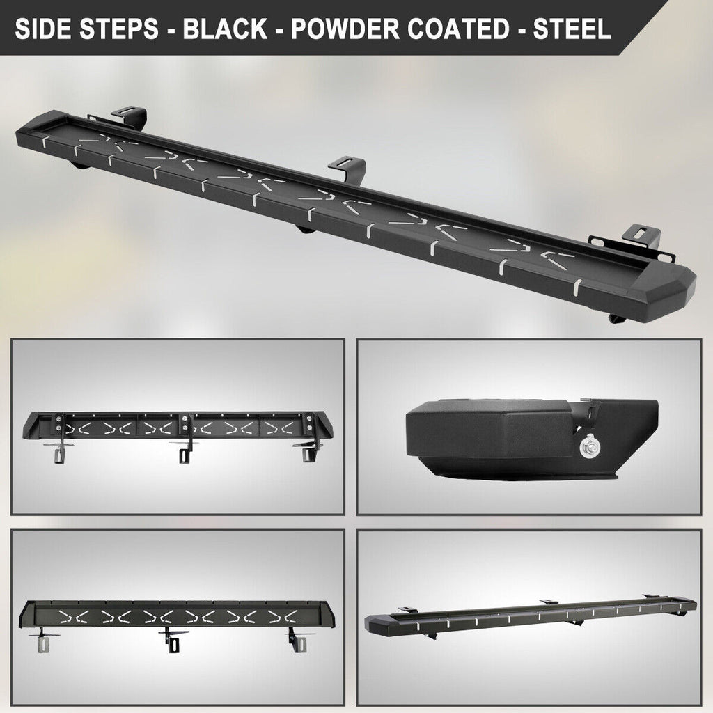 Running Boards for 2018-2023 Jeep Wrangler JL 4 Door Side Steps Steel NB-BX Exterior Part