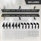 Running Boards for 2018 - 2023 Jeep Wrangler JL 4 Door Side Steps Steel NB - BX - GENSSI Exterior Part