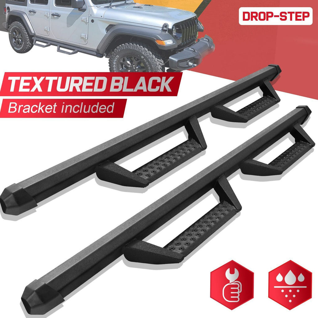 Nerf Bar Running Boards Side Steps for 2018-2024 Jeep Wrangler JL 4 Door Exterior Part