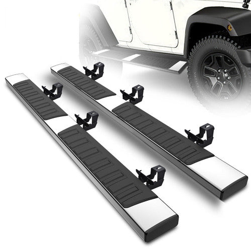 Running Boards for 2018-2024 Jeep Wrangler JL 4 Door 6" Side Step Nerf Bars SS Default Title Exterior Part
