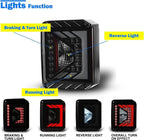 Optical LED Rear Brake Tail Lights for 2007 - 2018 Jeep Wrangler JK JKU - GENSSI Lighting