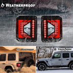 Optical LED Rear Brake Tail Lights for 2007 - 2018 Jeep Wrangler JK JKU - GENSSI Lighting