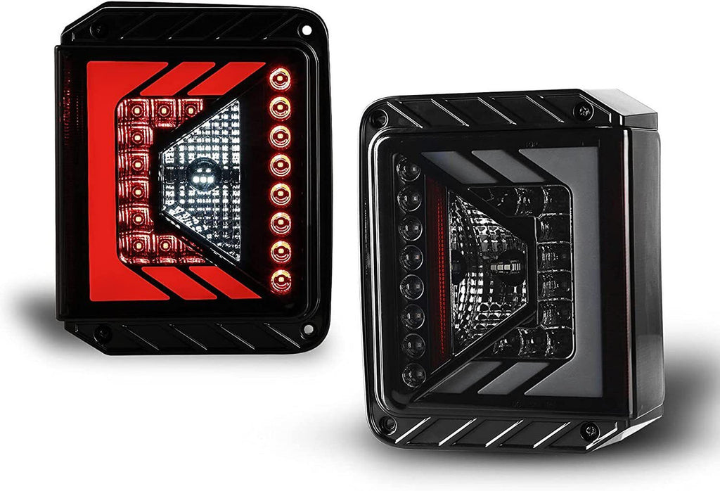 Optical LED Rear Brake Tail Lights for 2007-2018 Jeep Wrangler JK JKU Lighting