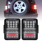 Super Bright LED Tail Lights Brake Reverse Turn Stop DRL for 2007 - 2018 Jeep Wrangler JK JKU - GENSSI Lighting
