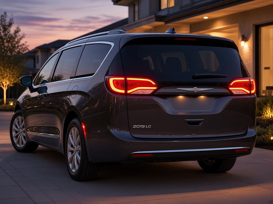 Chrysler Pacifica (2017-2020) with halogen outer tail lights installed