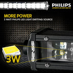 48W 8 Inches Black Spot/Flood Combo LED Light Bar - GENSSI Lighting