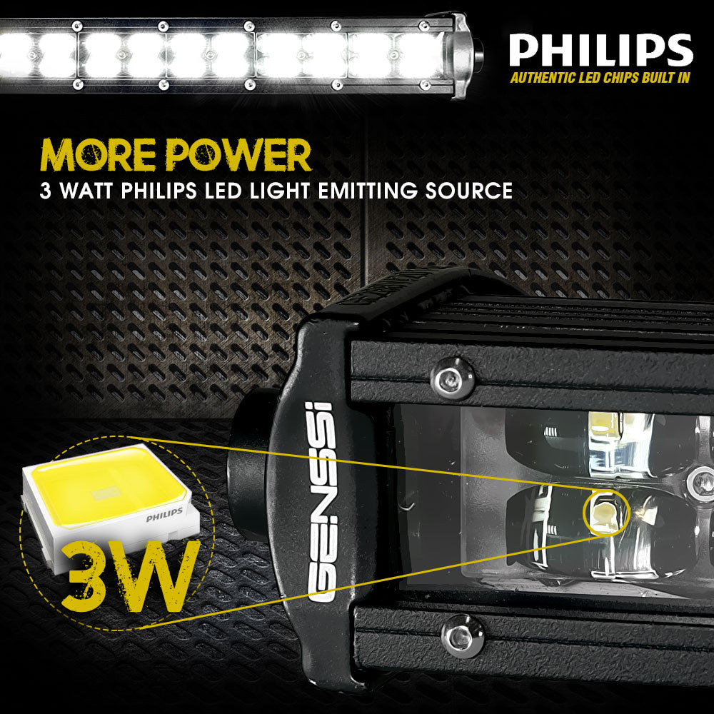 LED Light Bar 288W 50 Inches Bracket Wiring Harness Kit for Wrangler TJ 1997-2006 Lighting