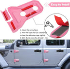 Pink Exterior Door Hinge Cover Trims Set for 2018 - 2023 Jeep Wrangler JL JLU - GENSSI Exterior Part