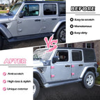 Pink Exterior Door Hinge Cover Trims Set for 2018 - 2023 Jeep Wrangler JL JLU - GENSSI Exterior Part