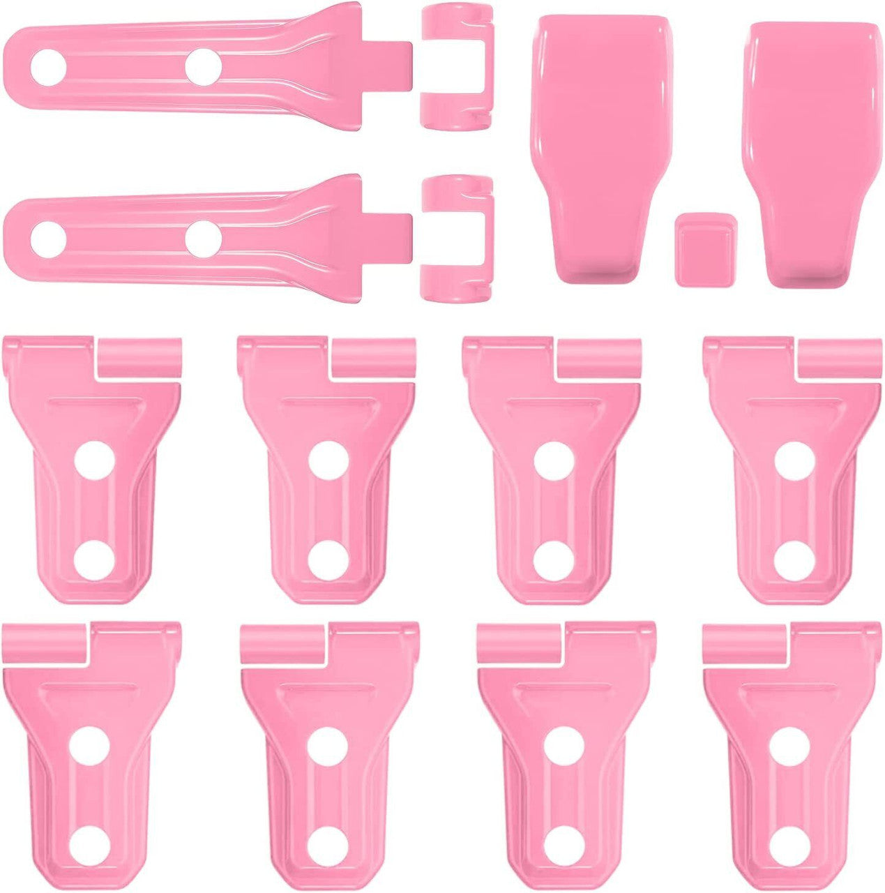 Pink Exterior Door Hinge Cover Trims Set for 2018-2023 Jeep Wrangler JL JLU Exterior Part