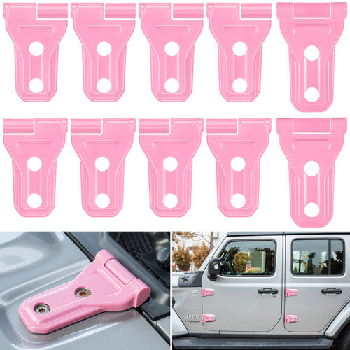 Pink Door And Engine Hood Hinge Cover Trim for Jeep Wrangler JL JLU JT 2018-2023 Default Title Exterior Part