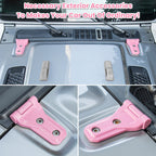 Pink Door And Engine Hood Hinge Cover Trim for Jeep Wrangler JL JLU JT 2018 - 2023 - GENSSI Exterior Part