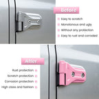 Pink Door And Engine Hood Hinge Cover Trim for Jeep Wrangler JL JLU JT 2018 - 2023 - GENSSI Exterior Part