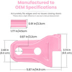 Pink Door And Engine Hood Hinge Cover Trim for Jeep Wrangler JL JLU JT 2018 - 2023 - GENSSI Exterior Part