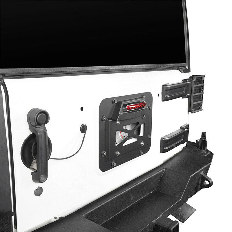 Steel Spare Tire License Plate Relocation Kit For Jeep Wrangler JK 2007-2018 Exterior Part