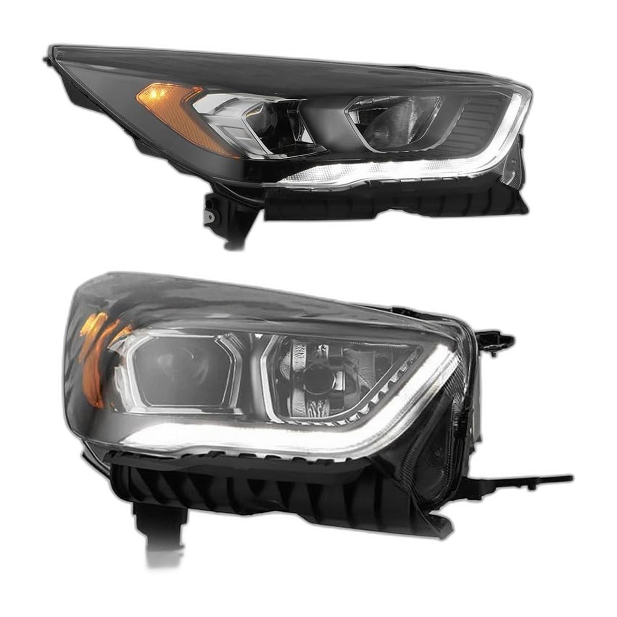 Black Halogen headlight side angle for 2017-2019 Ford Escape