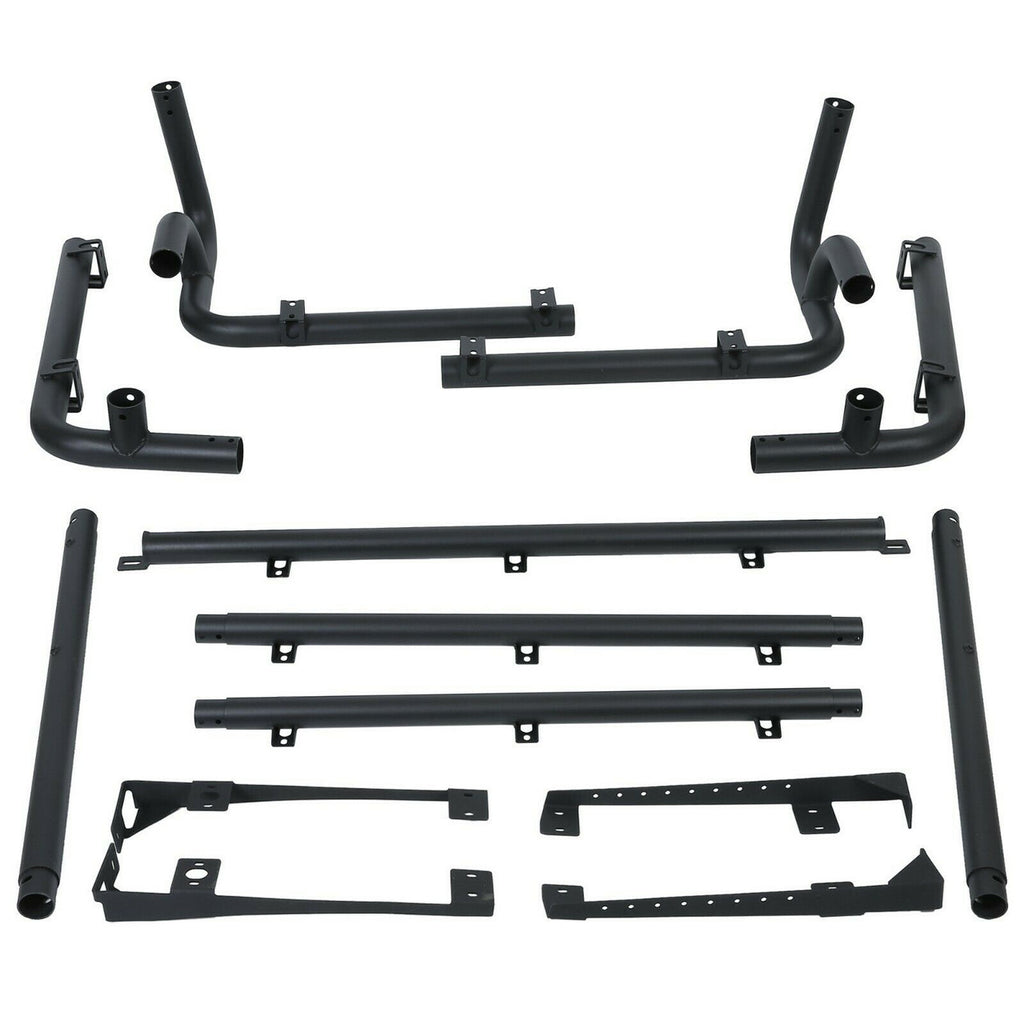 Roof Steel Rack For Jeep Wrangler JK 2-Door (2007-2010) Black Exterior Part