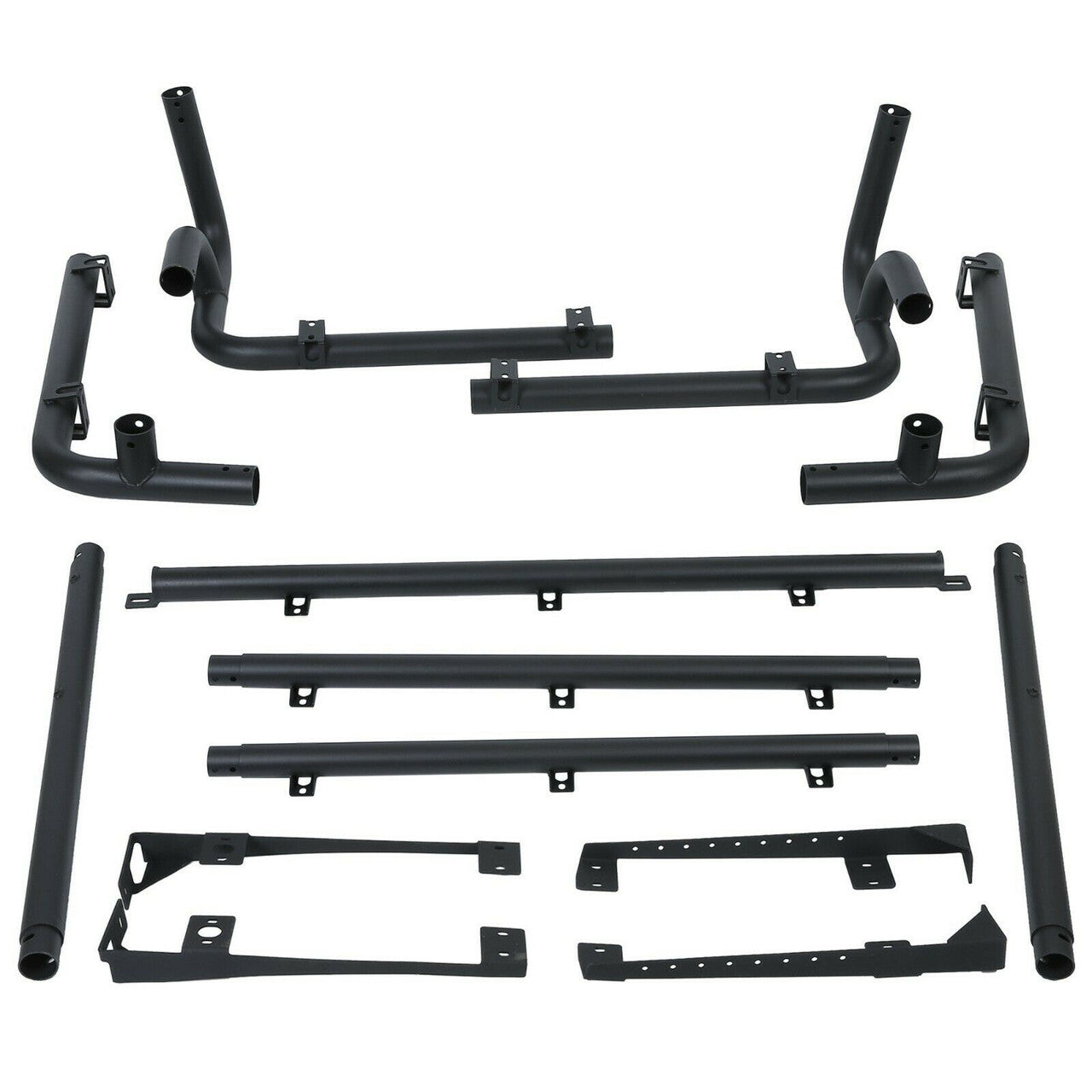 Roof Steel Rack For Jeep Wrangler JK 2-Door (2007-2010) Black Exterior Part