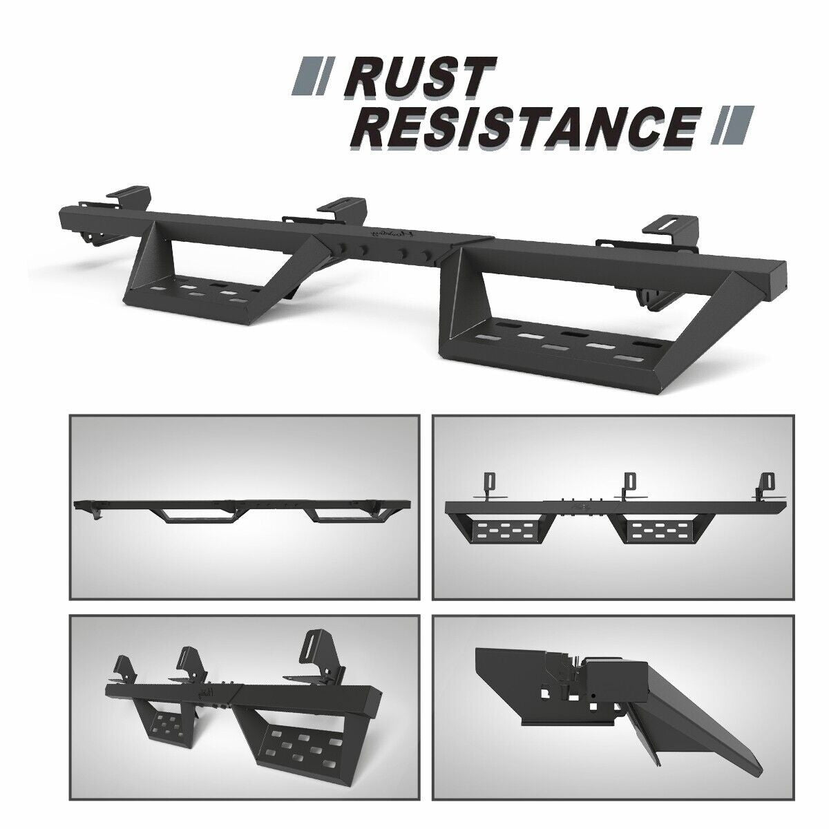 Running Boards Sides Steps for 2018-2024 Jeep Wrangler JL and Unlimited 4-Door Exterior Part