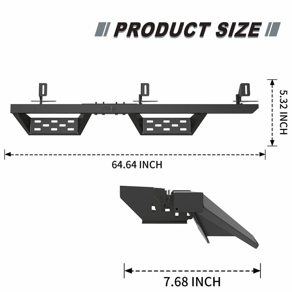 Running Boards Sides Steps for 2018-2024 Jeep Wrangler JL and Unlimited 4-Door Exterior Part