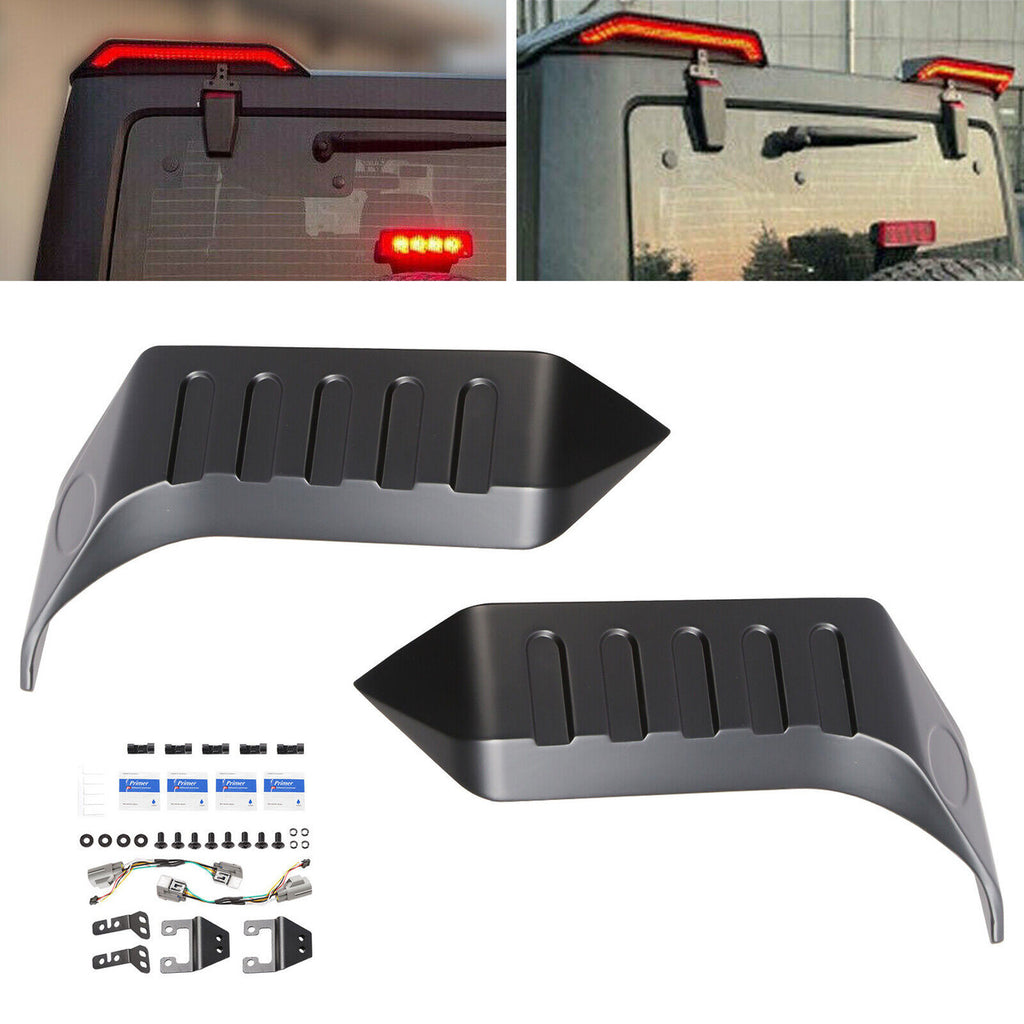 Rear Roof Top Spoiler Wing LED Taillights for Jeep Wrangler JK and JL 2007-2020 Lighting