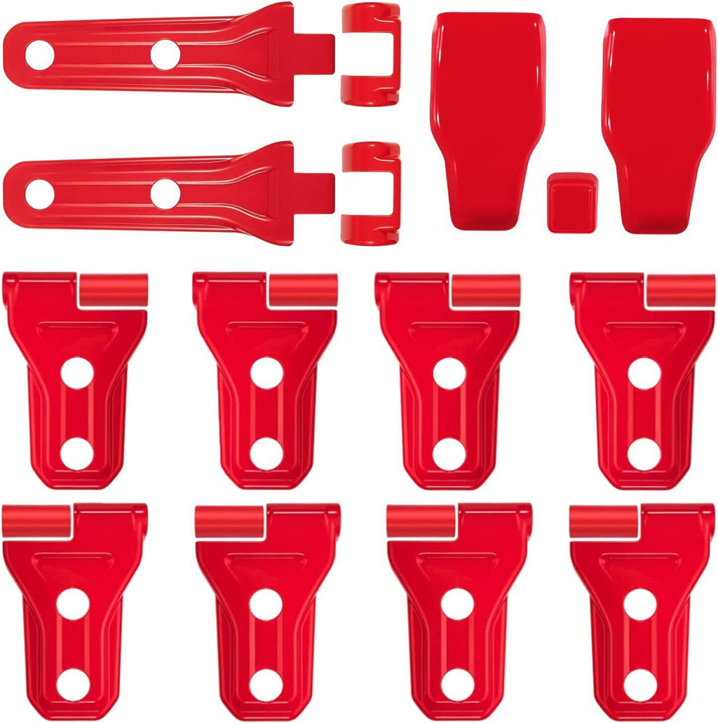 Red Exterior Door Hinge Cover Trims Set for 2018-2023 Jeep Wrangler JL JLU Exterior Part