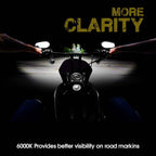 5.75 (5 3/4) Inch LED Black Projector Motorcycle Headlight Round - GENSSI Lighting